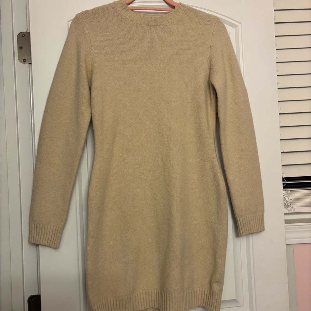 Gilli Beige Long Sleeve Dress